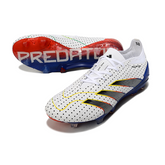 Chuteira Campo Adidas Predator 30 Elite FG Branca, Azul e Laranja